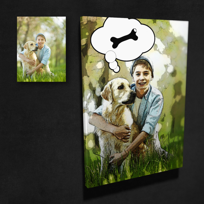 Comic Leinwandbild Geschenkspeziell De