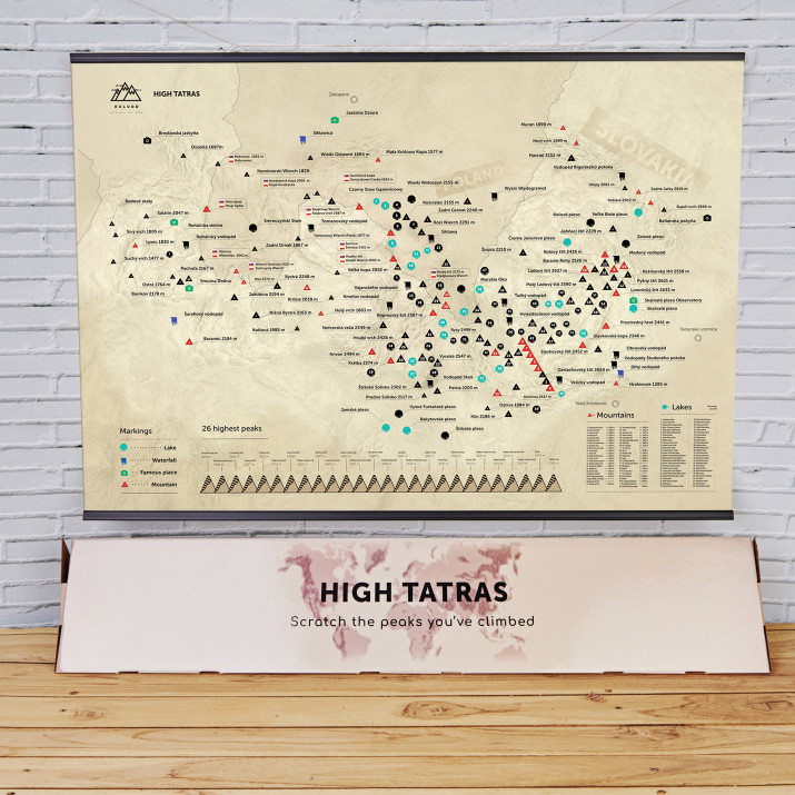 Mapa Zdrapka Tatry Wysokie