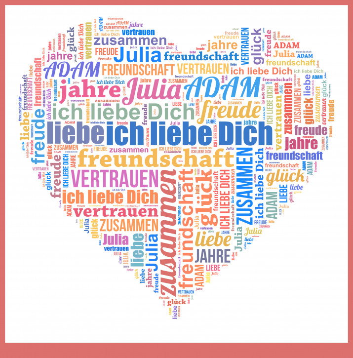 Herz - Wortbild - GeschenkSpeziell.de