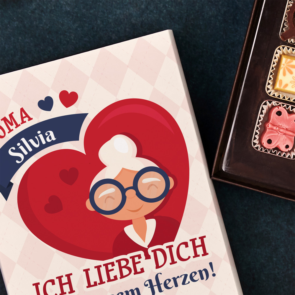 Oma, Ich liebe Dich Belgische Pralinen GeschenkSpeziell.de