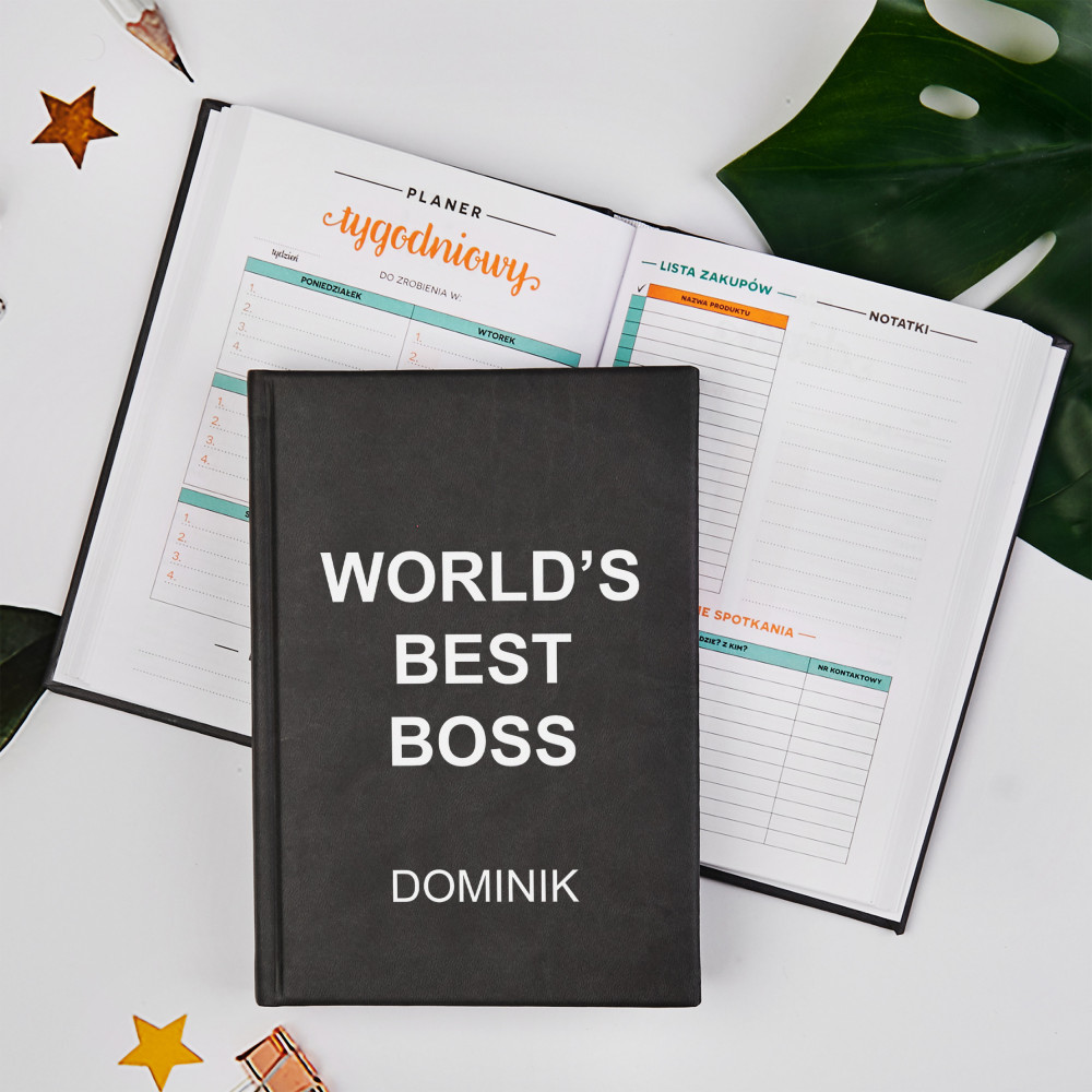 World`s best boss - Planer Książkowy A5 - MyGiftDna.pl