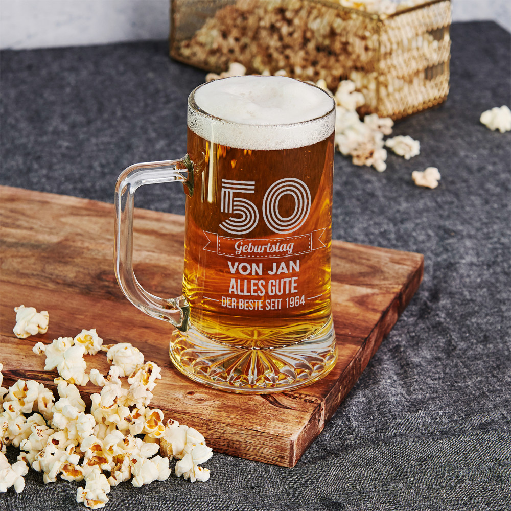 Alles Gute - Personalisierter Bierkrug - GeschenkSpeziell.de