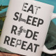 Eat, Sleep, Ride - personalisierte Tasse