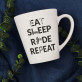 Eat, Sleep, Ride - personalisierte Tasse