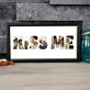 Słowo KISS ME - wydruk obramowany
